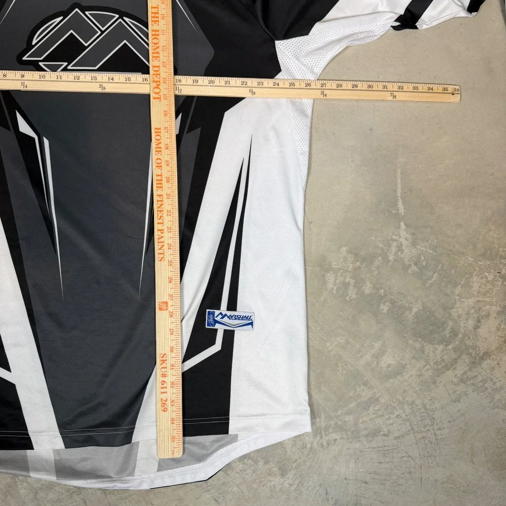 Marshall Racing Motocross Jersey Mens XXL Black Gray White Geometric MTB BMX - Picture 5 of 5